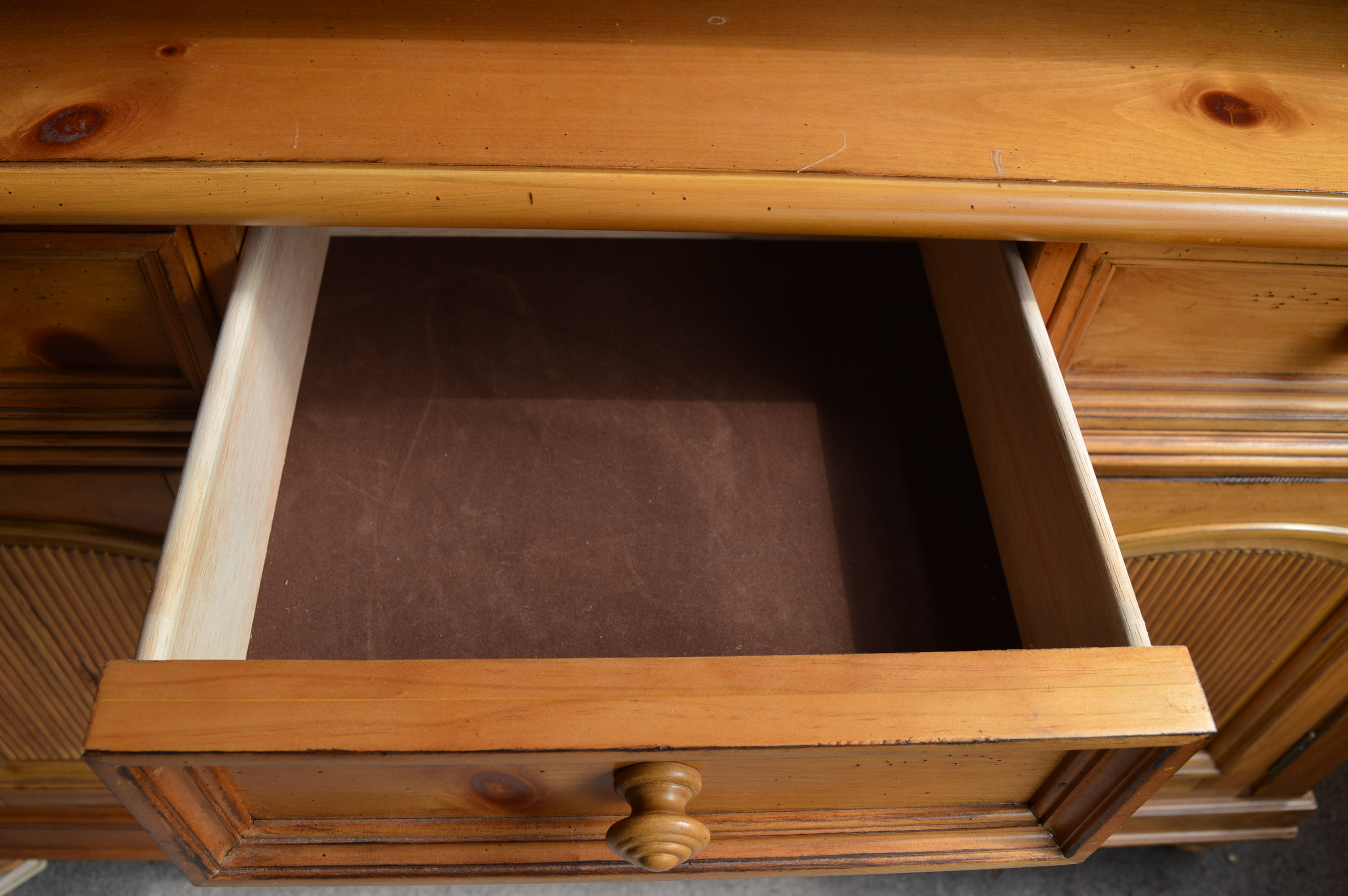 Pine Buffet Cabinet by Broyhill
