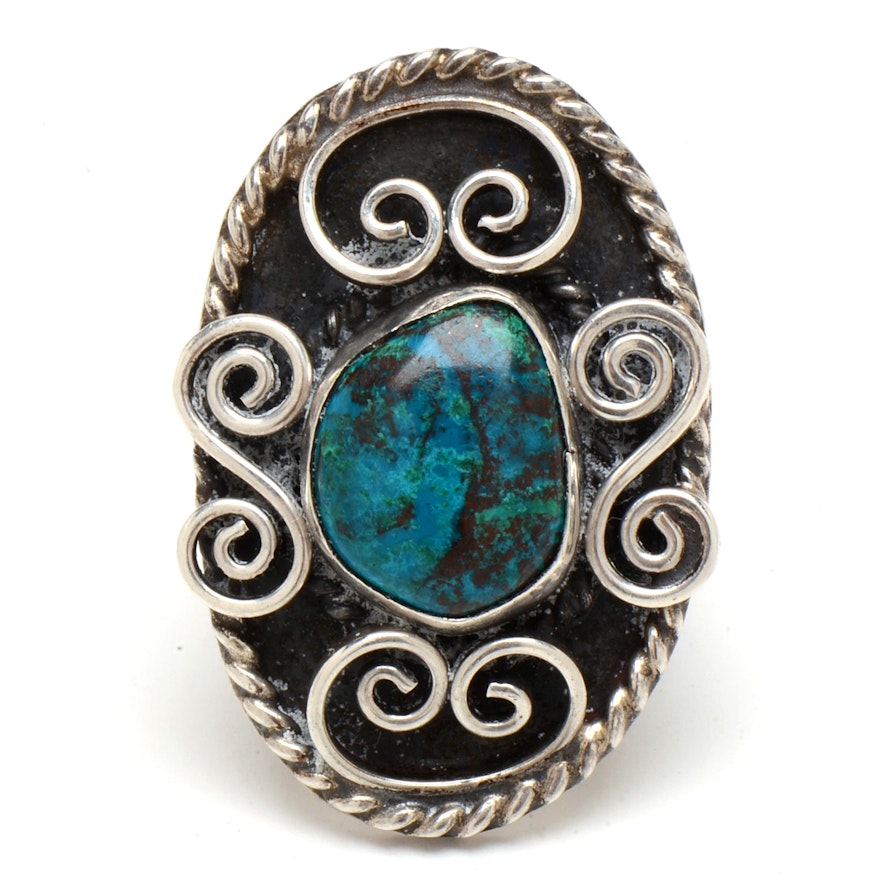 Sterling Silver Eilat Stone Statement Ring