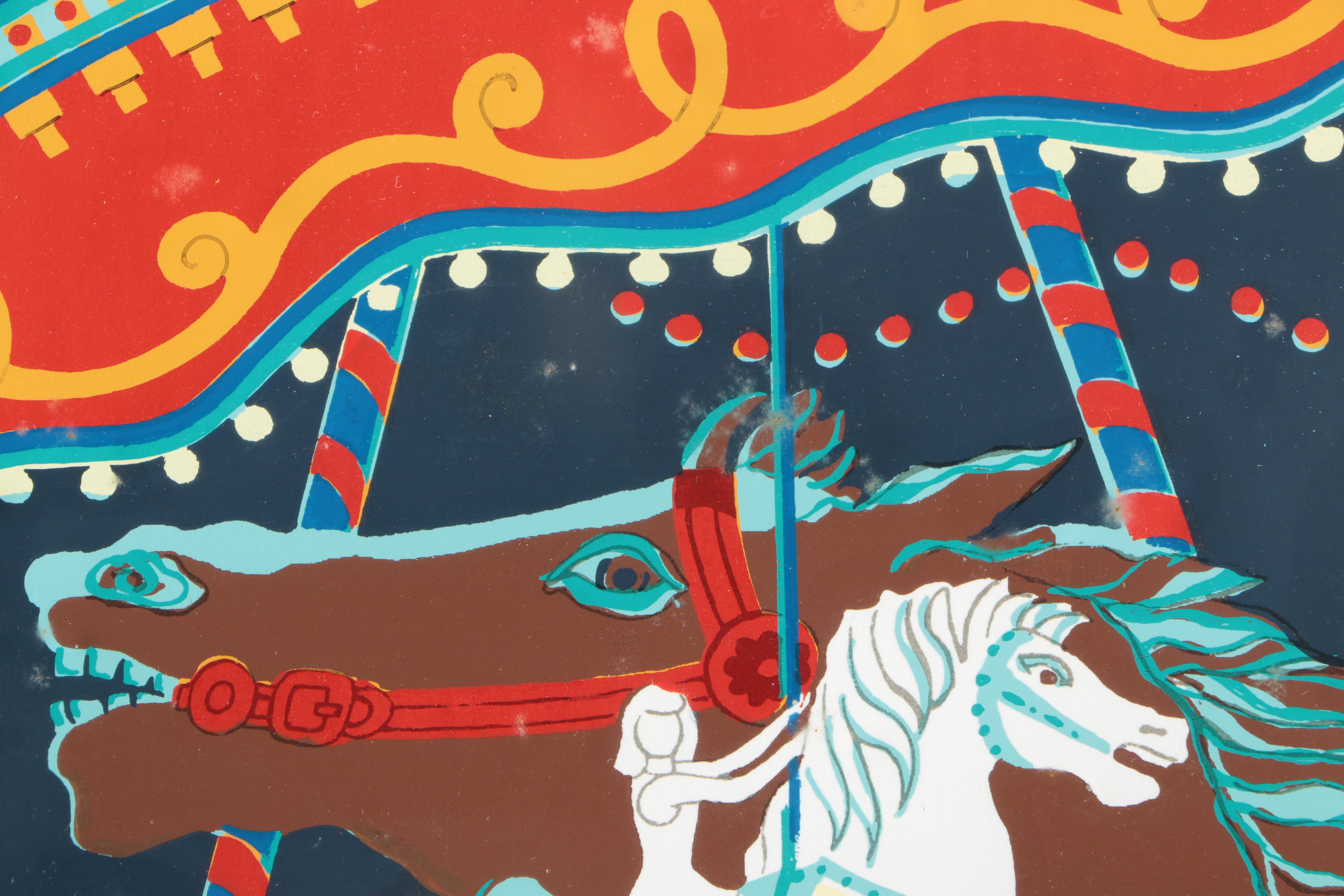 Signed Limited Edition Serigraph Print "Ride The White Horse"