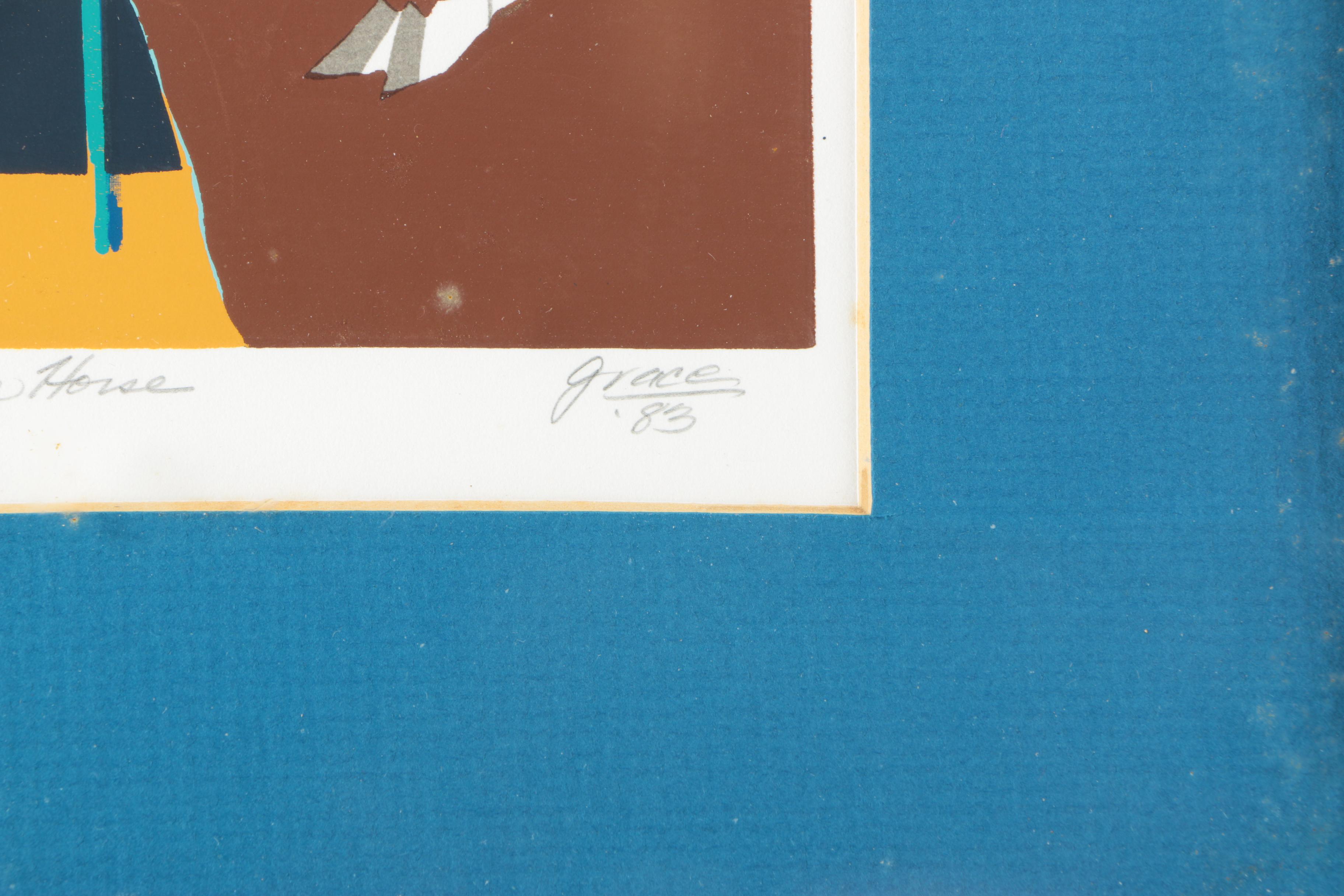 Signed Limited Edition Serigraph Print "Ride The White Horse"