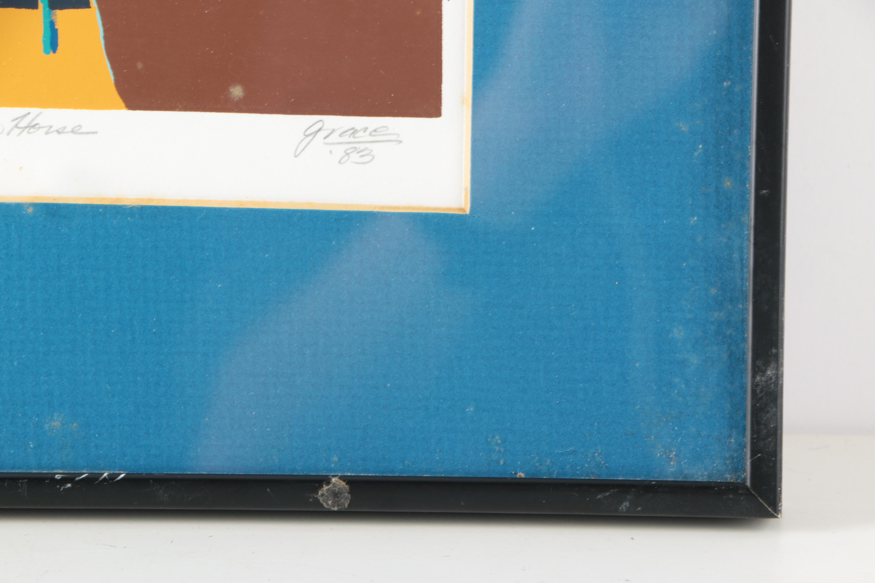 Signed Limited Edition Serigraph Print "Ride The White Horse"