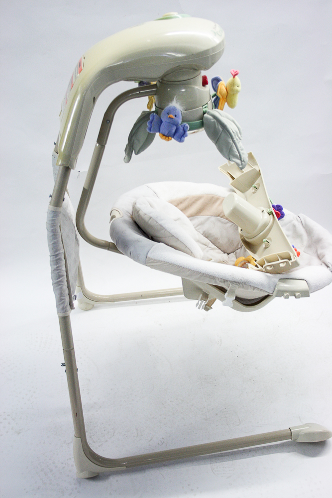 Peg Perego Pliko Switch Stroller and Fisher Price Nature's Touch Cradle Swing