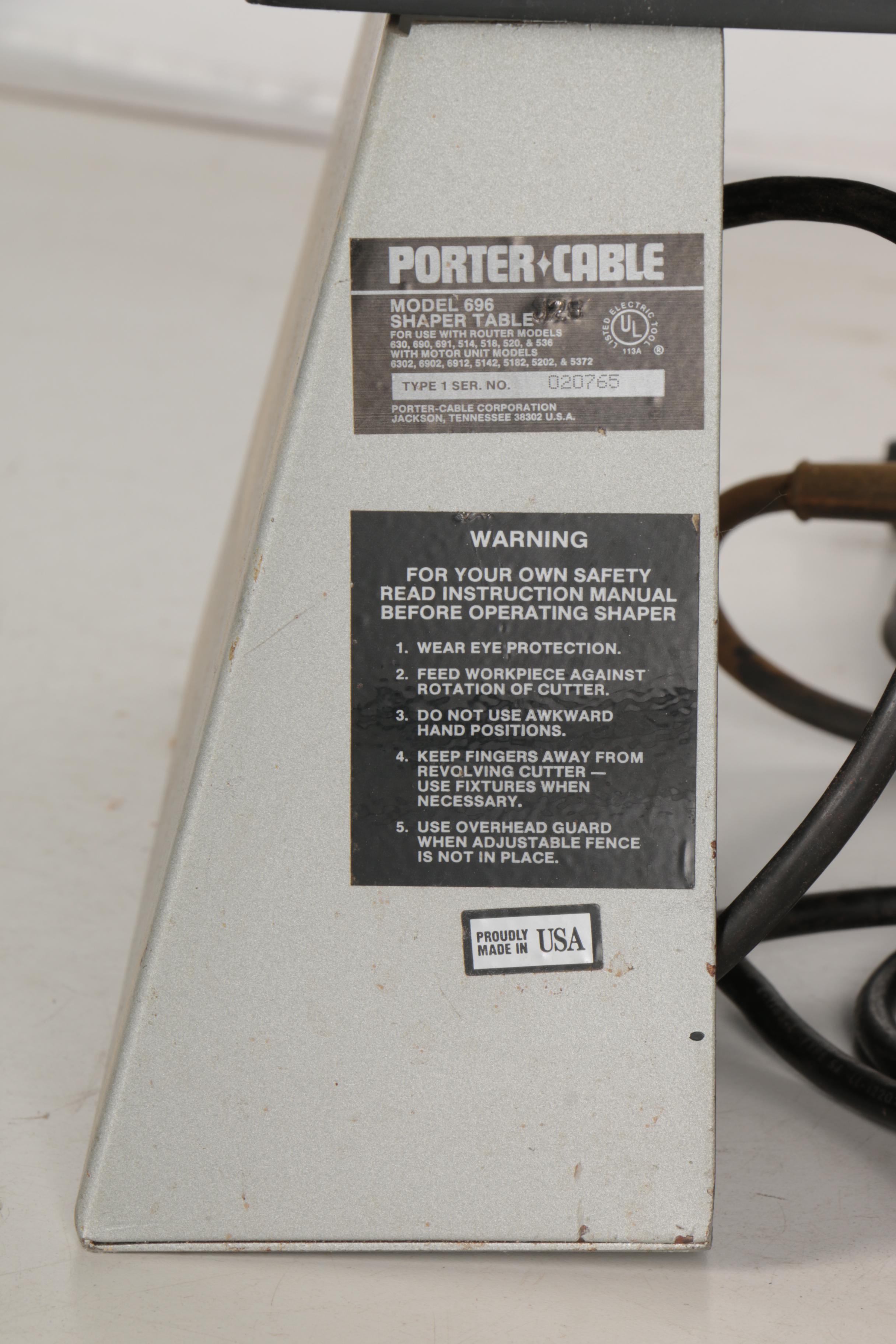 Porter-Cable Bench Top Router Table