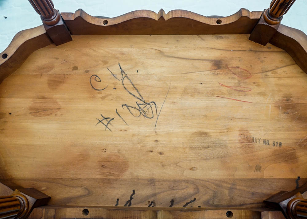 Oval Side Table With Walnut Finish