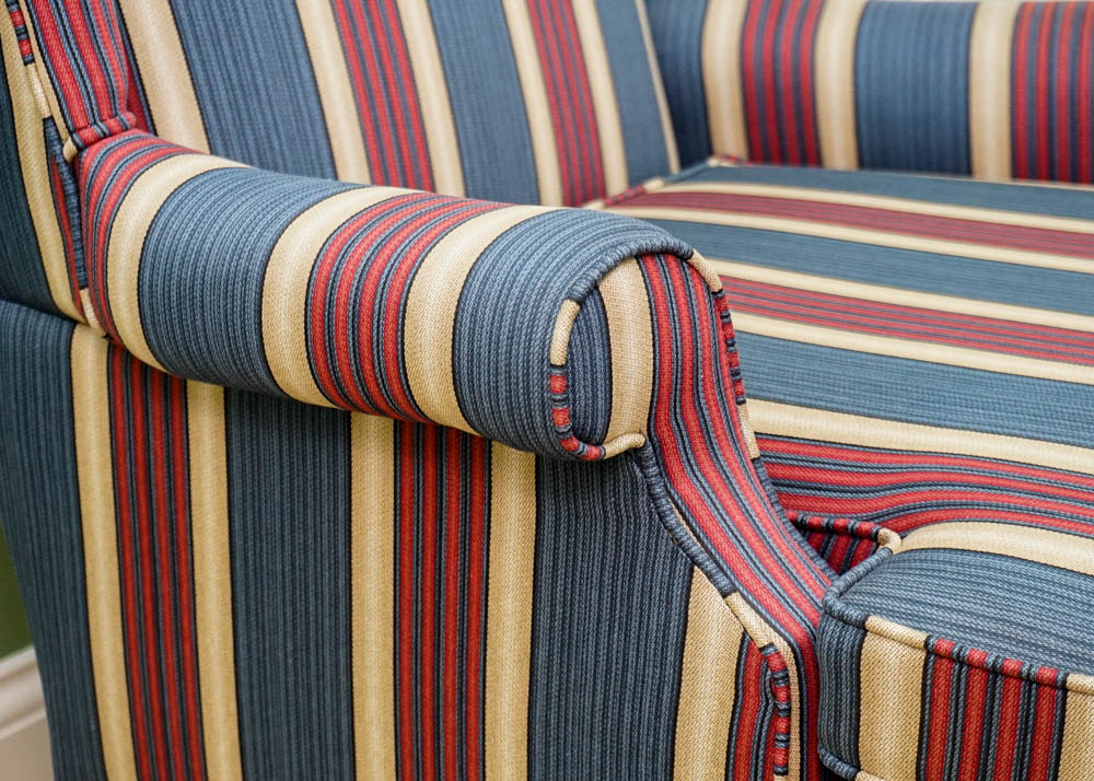 Vintage Queen Anne Style Wing Back Chair