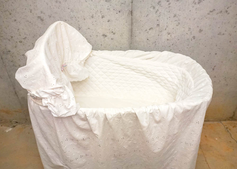 Vintage Wicker Bassinet