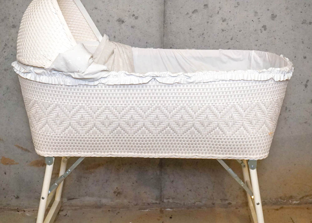 Vintage Wicker Bassinet