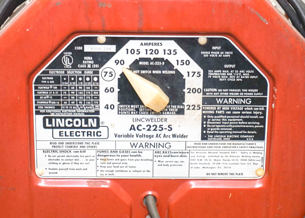 Lincoln Electric Variable Voltage AC Arc Welder