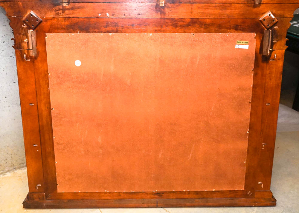 Ornate Wood Dresser Mirror