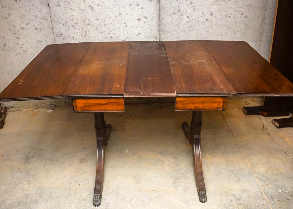 Duncan Phyfe Style Drop-Leaf Dining Table