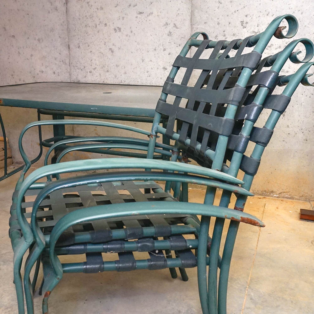 Patio Set With Glass-Top Table and Chairs