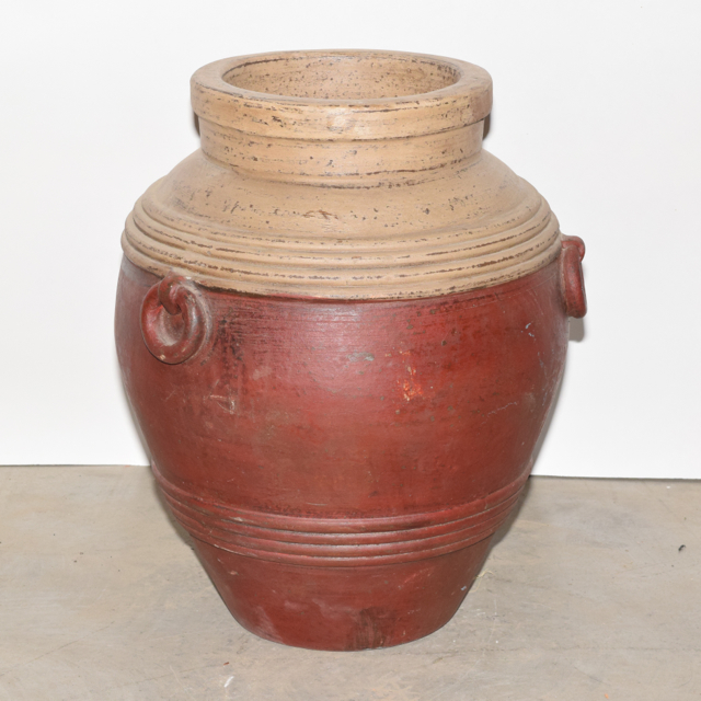 Large Rust and Beige Tone Terracotta Planter