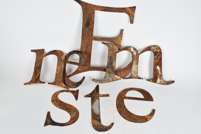 Rustic Folk Art Letters