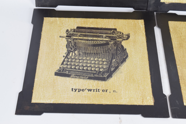 Antiqued Offset Lithographs on Rustic Metal Backing