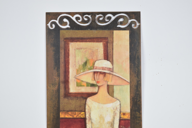 Offset Lithograph after Ludmila Curilov of a Female Figure on Metal