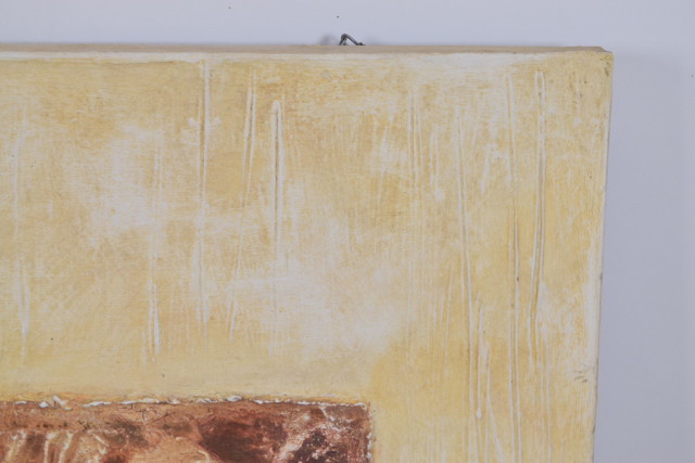 Gesso and Oil on Board Fossil Painting