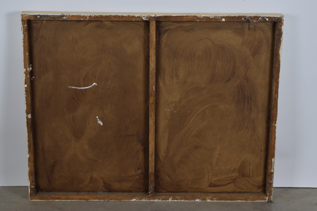 Gesso and Oil on Board Fossil Painting