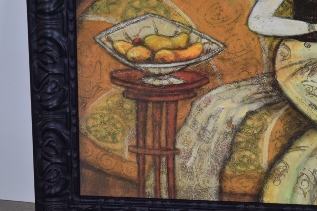 Embellished Offset Lithograph after Ludmila Curilova of Female Figure