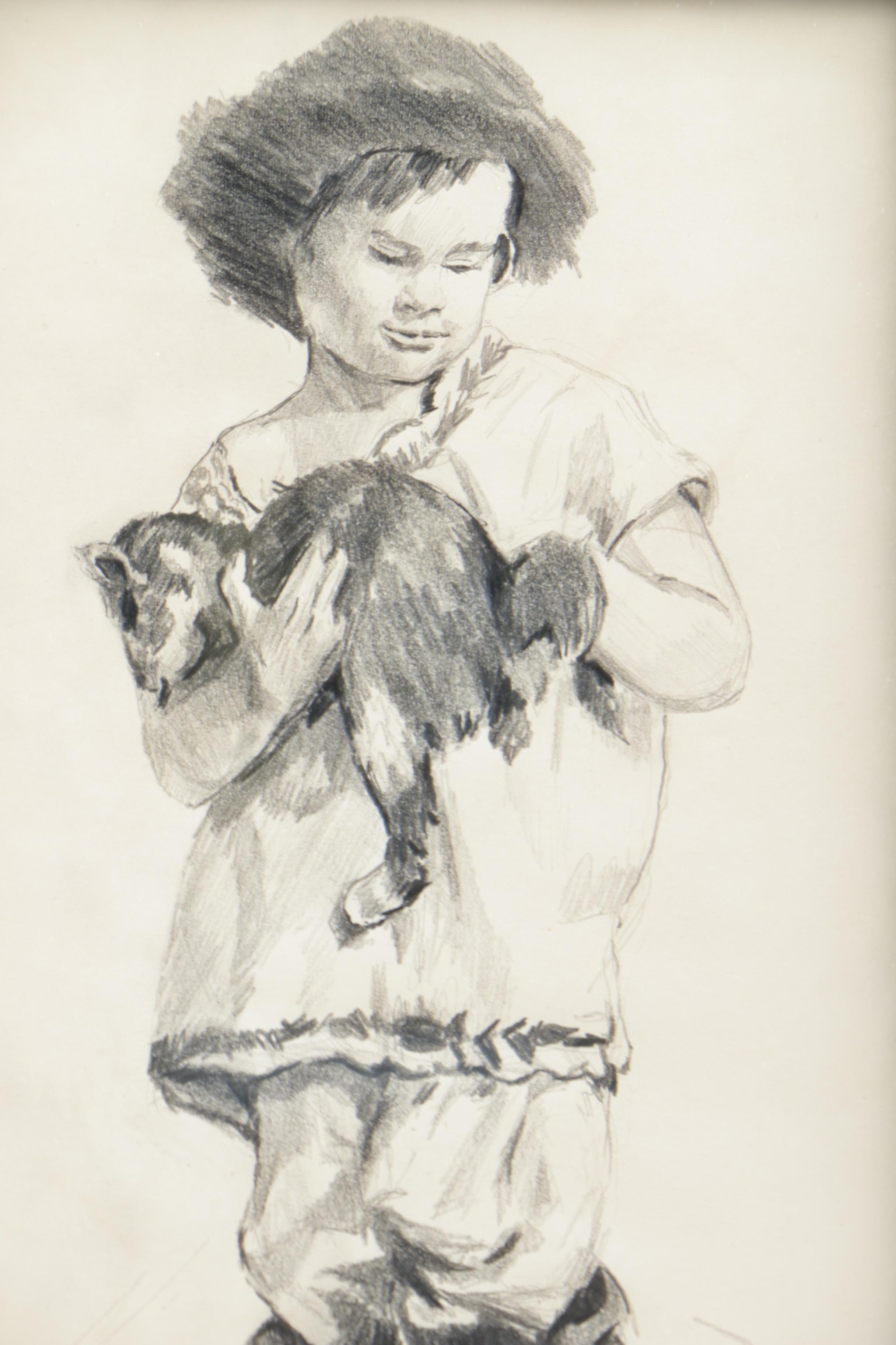 Ronald Fritkin Graphite Drawing on Paper