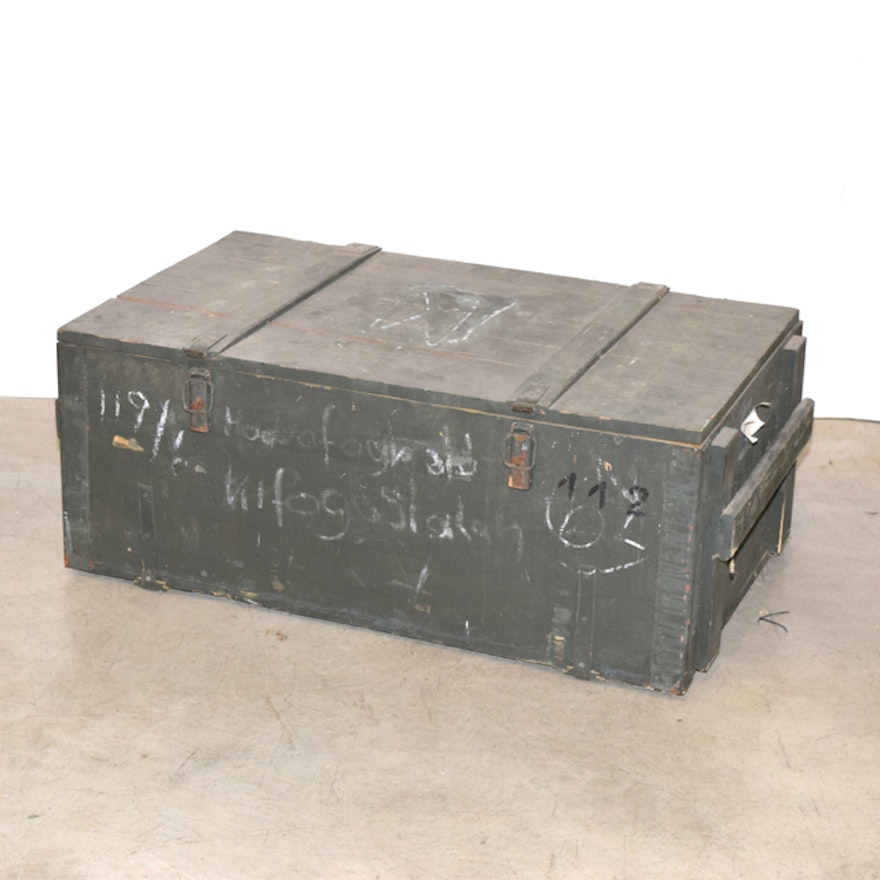 Vintage Military Ammunition Trunk