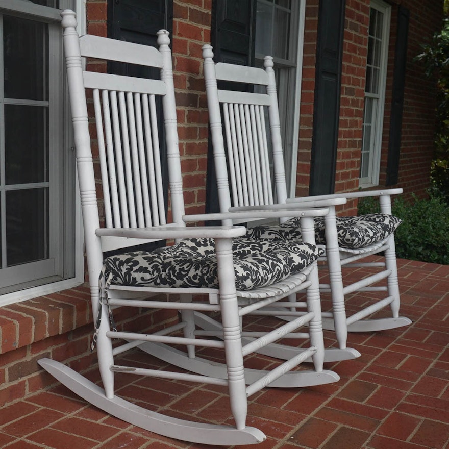 Pair of Outdoor Rocking Chairs by Cracker Barrel