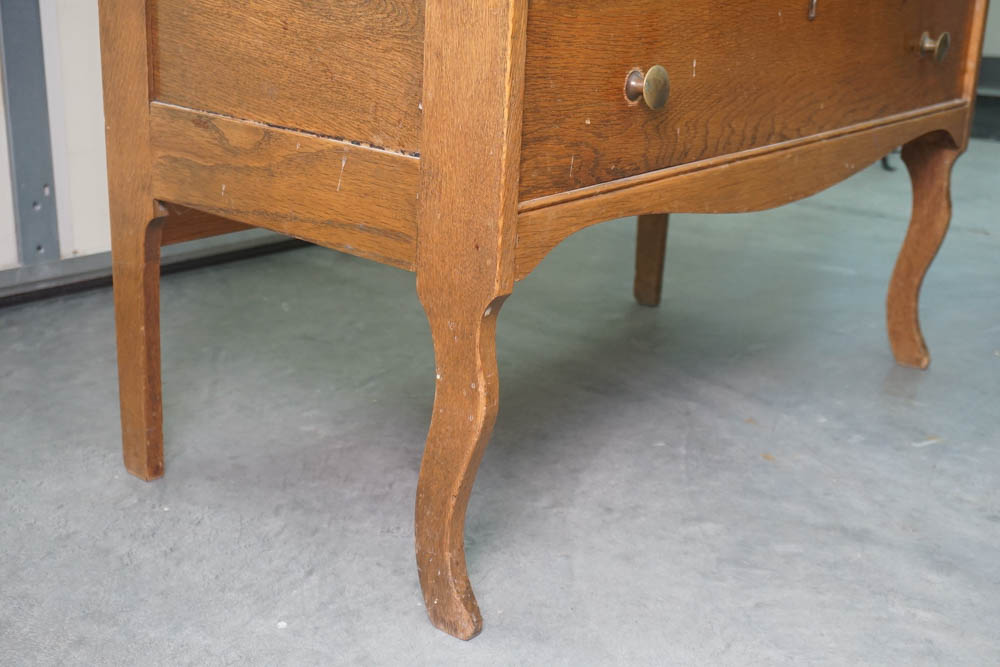 Vintage Oak Drop Front Secretary