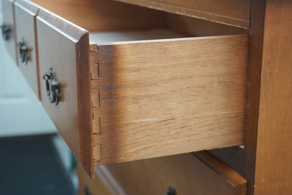 Vintage Chippendale Style Cherry Chest of Drawers