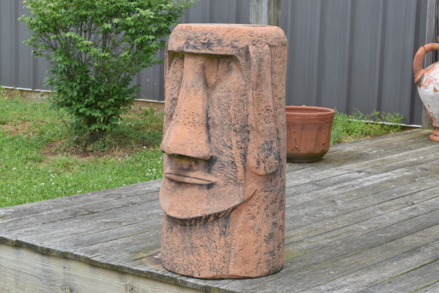 Easter Island Style Terracotta Totem Sculpture