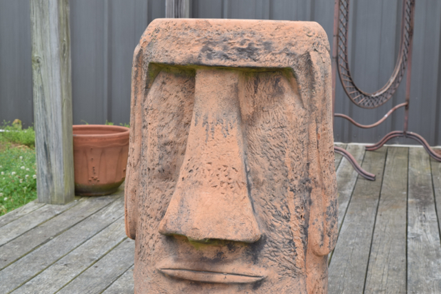 Easter Island Style Terracotta Totem Sculpture