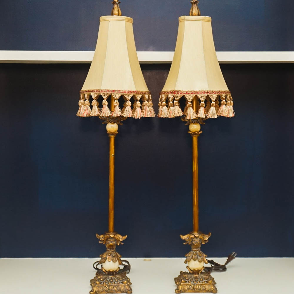 Gold Tone Buffet Lamps