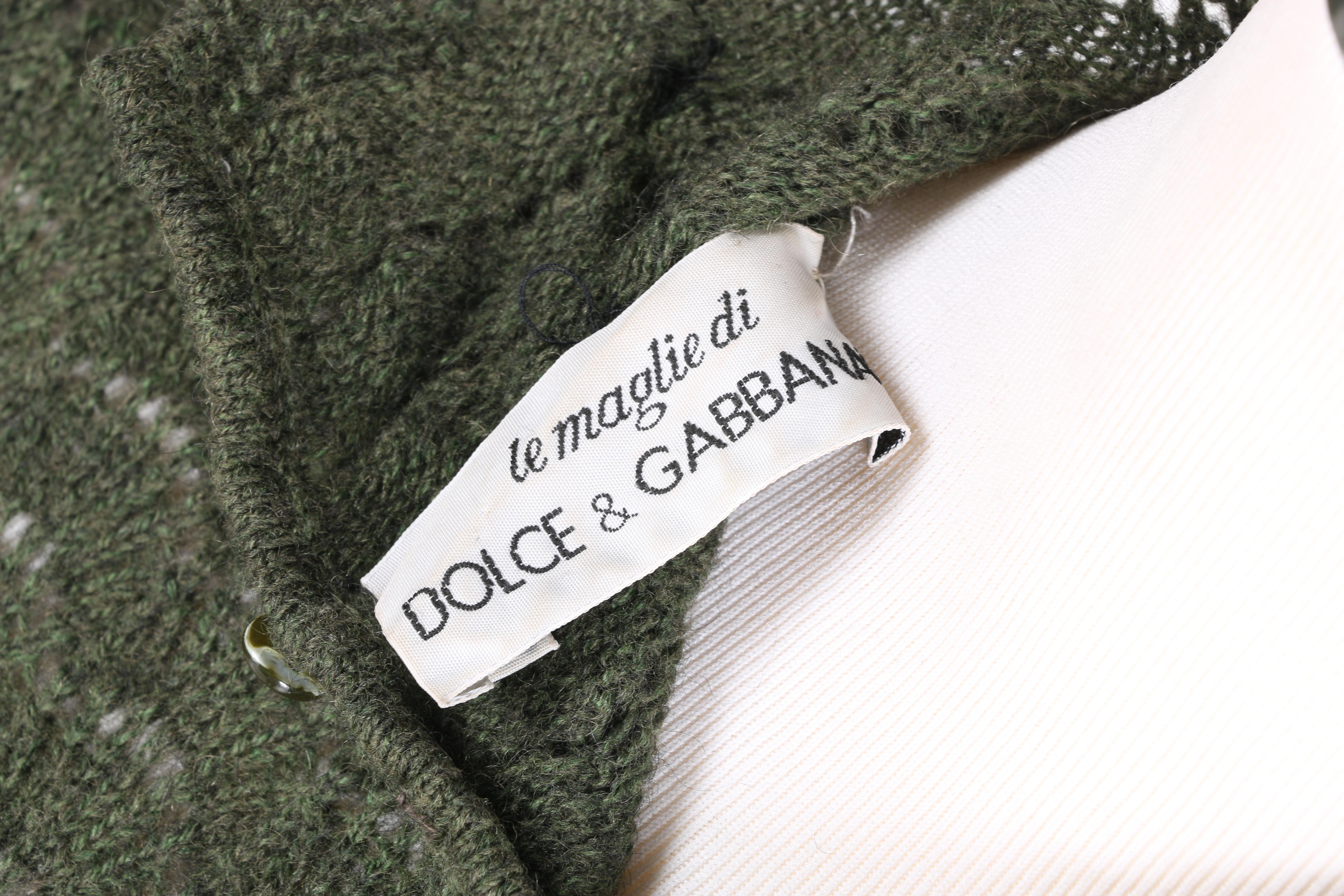 Dolce & Gabbana Green Knit Tunic