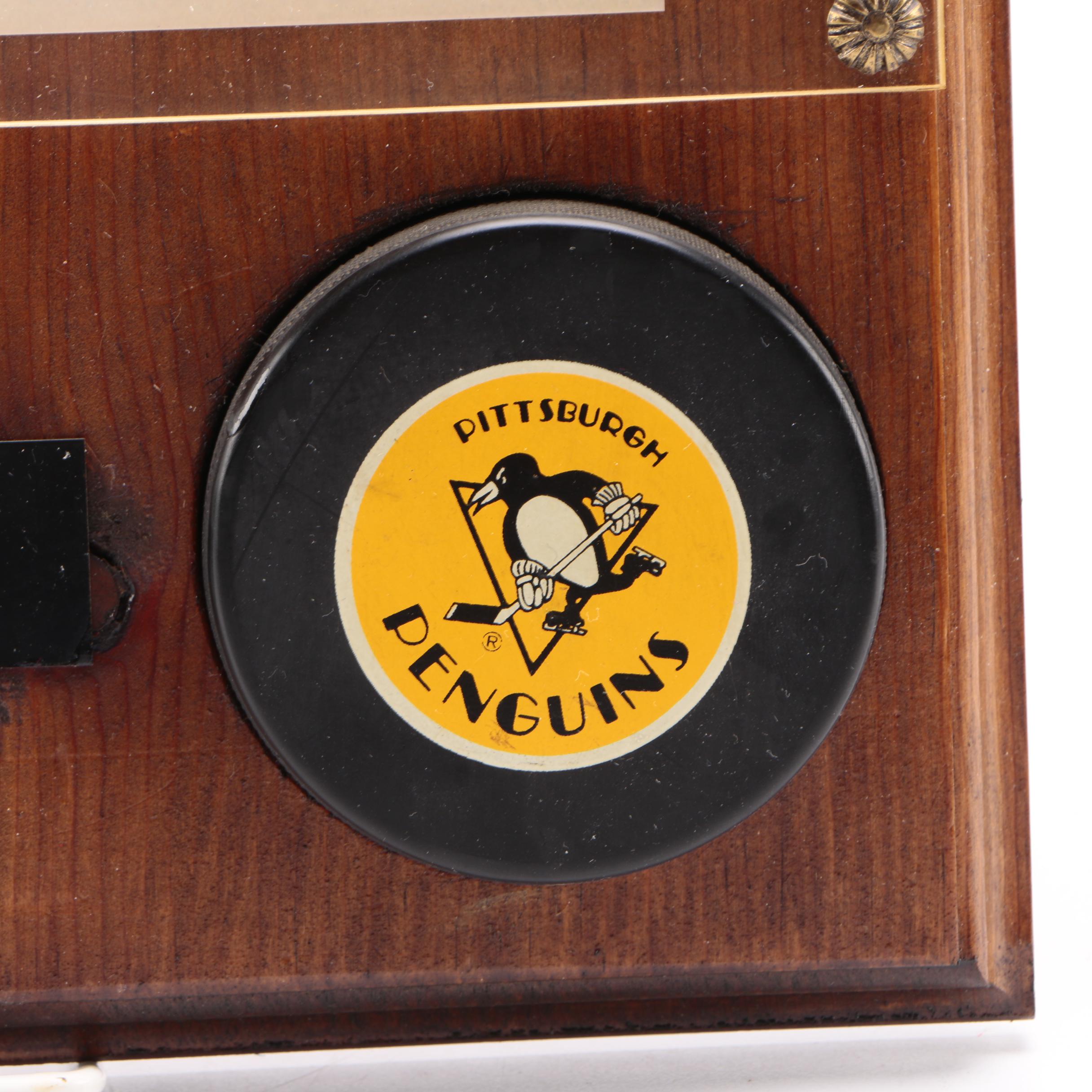 Steve Yzerman and Mario Lemieux Plaque With Photograph