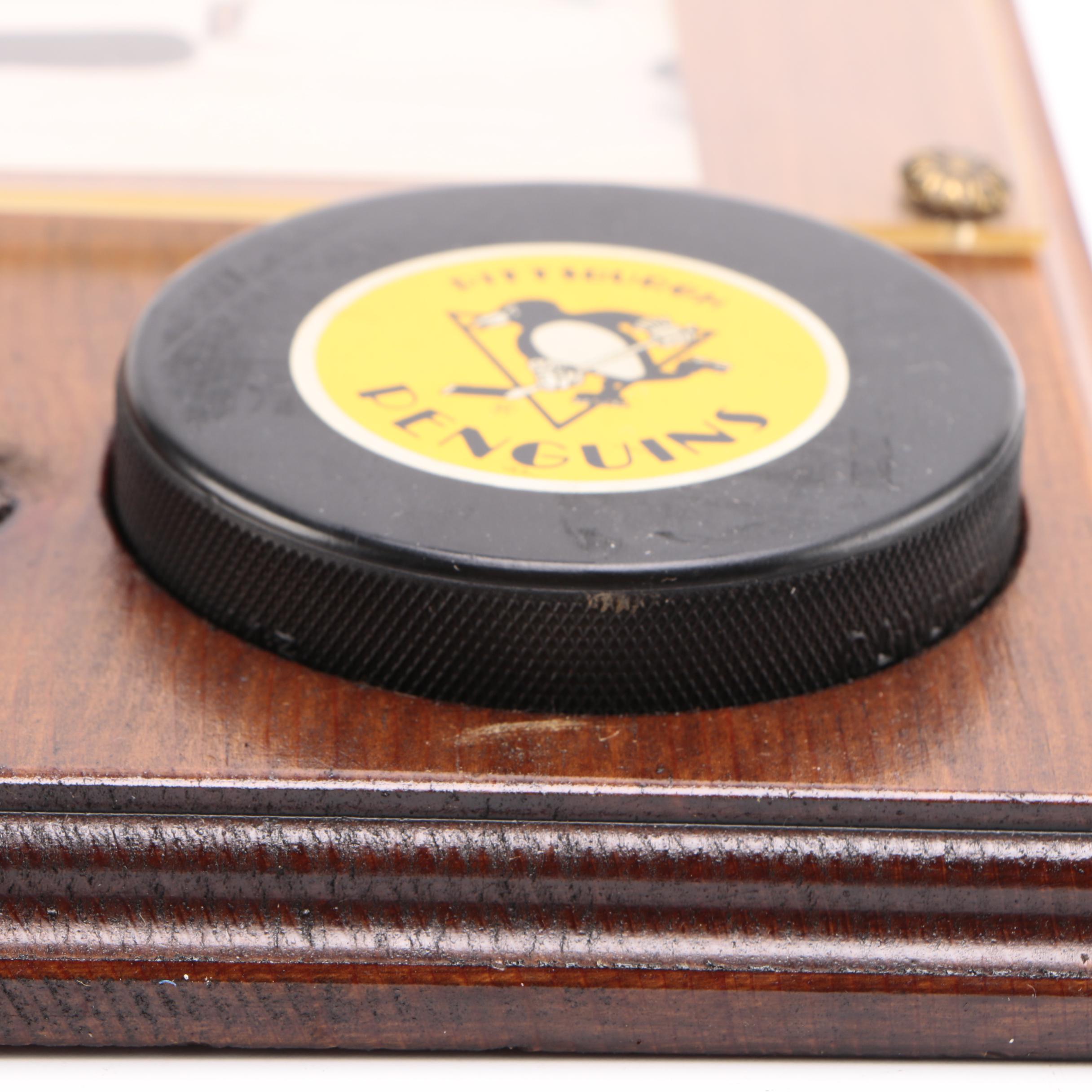 Steve Yzerman and Mario Lemieux Plaque With Photograph