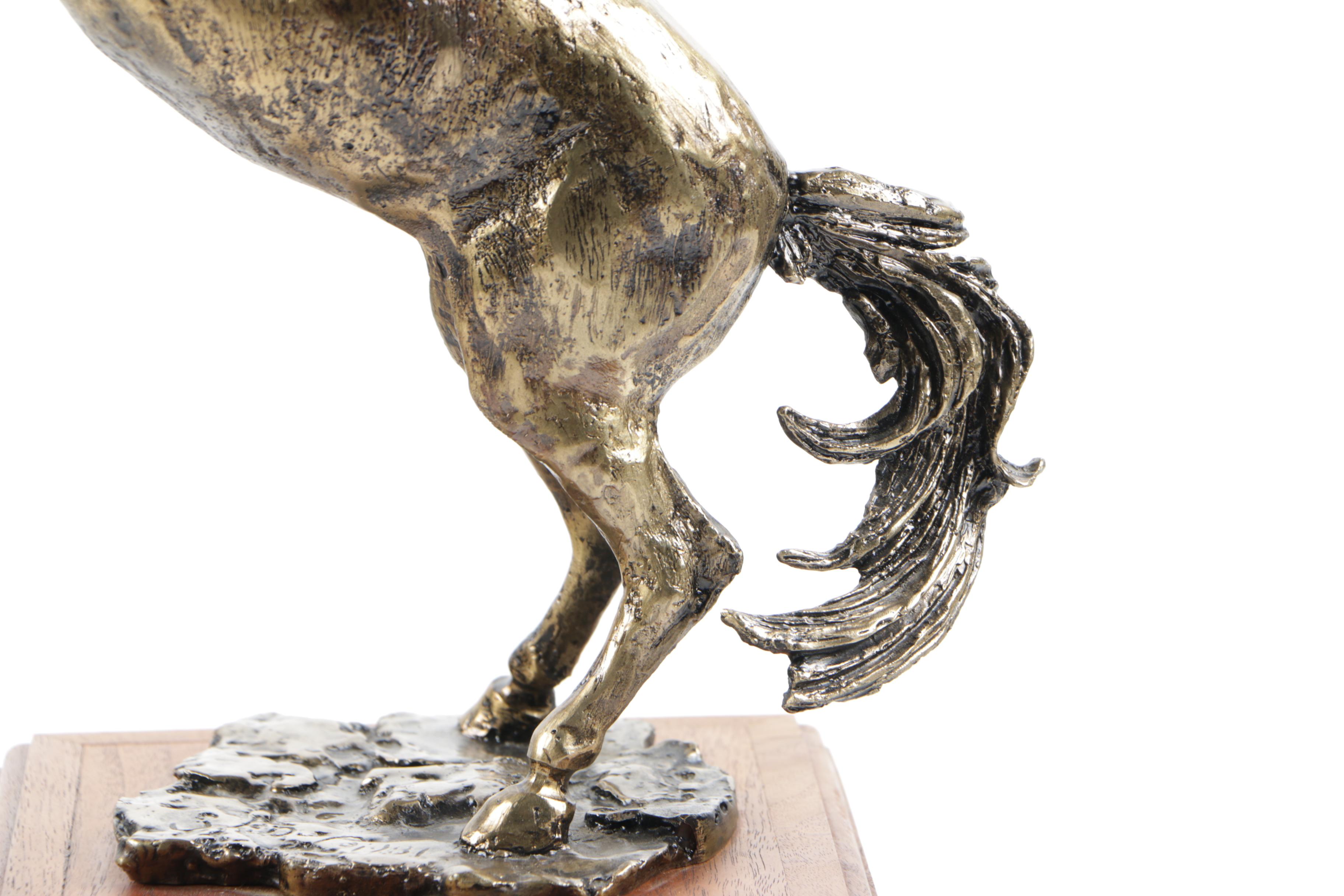 1981 Wally Shoop Cast Bronze Sculpture of a Horse