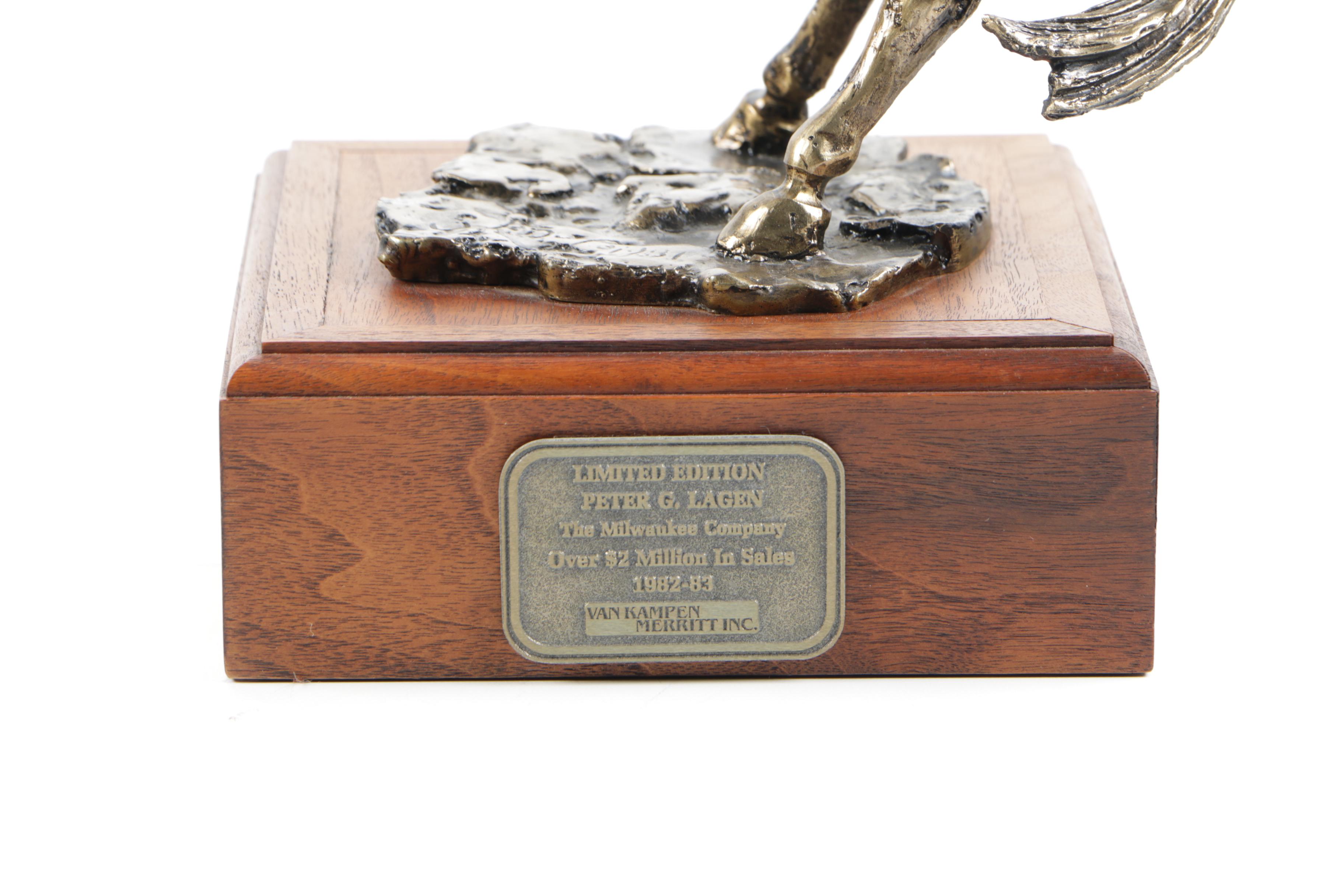 1981 Wally Shoop Cast Bronze Sculpture of a Horse