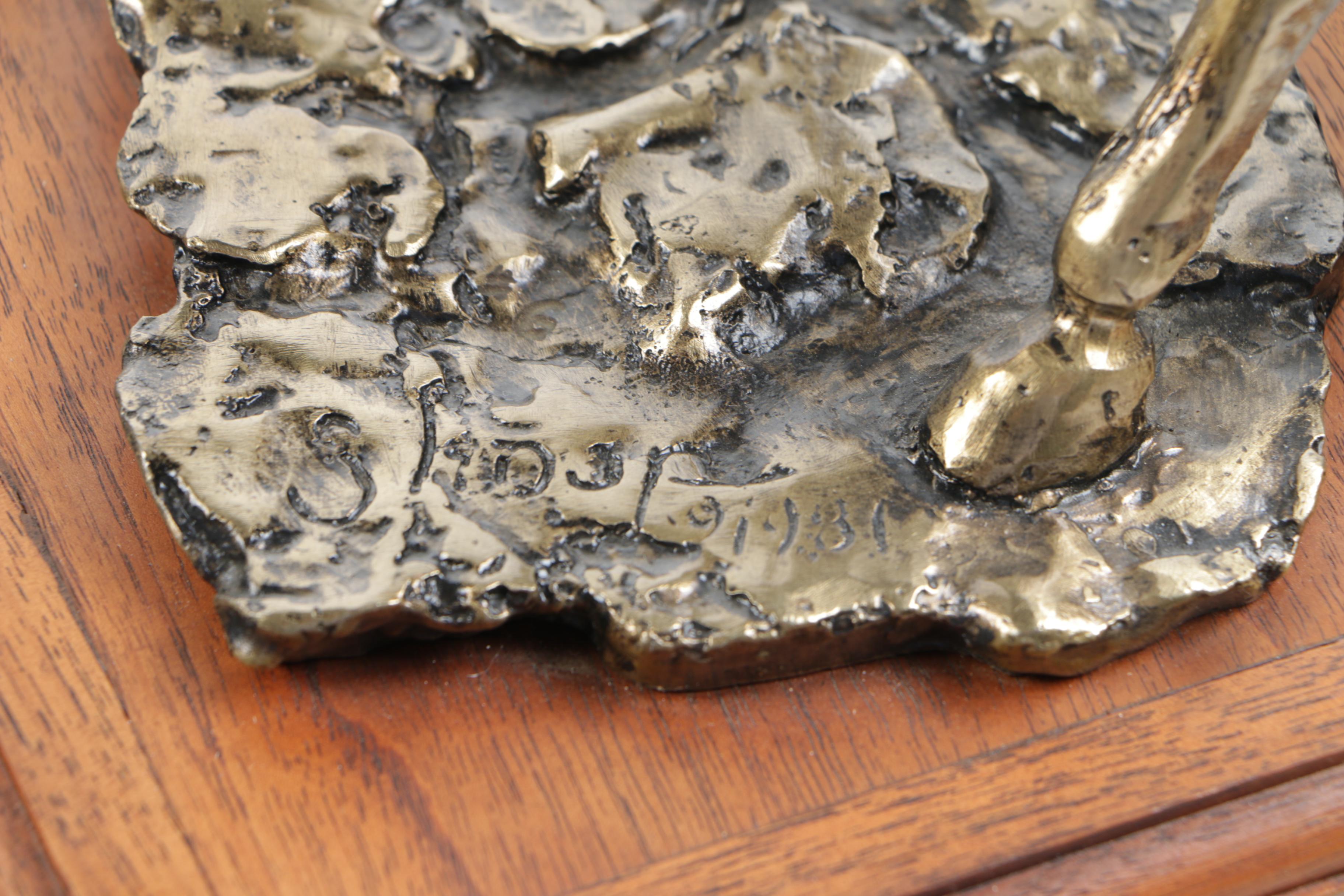 1981 Wally Shoop Cast Bronze Sculpture of a Horse