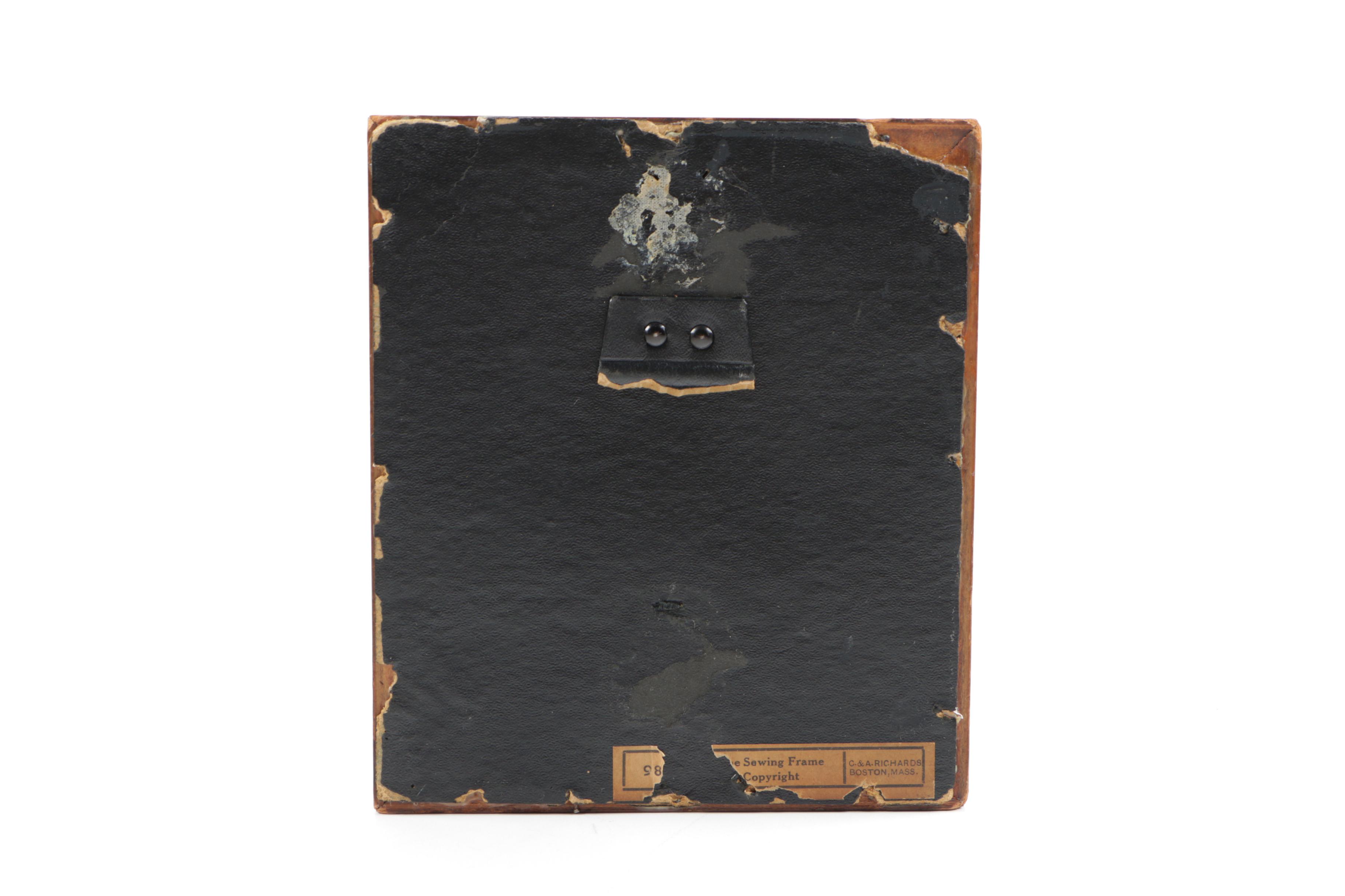 Reverse Painted Silhouette over Silver Foil