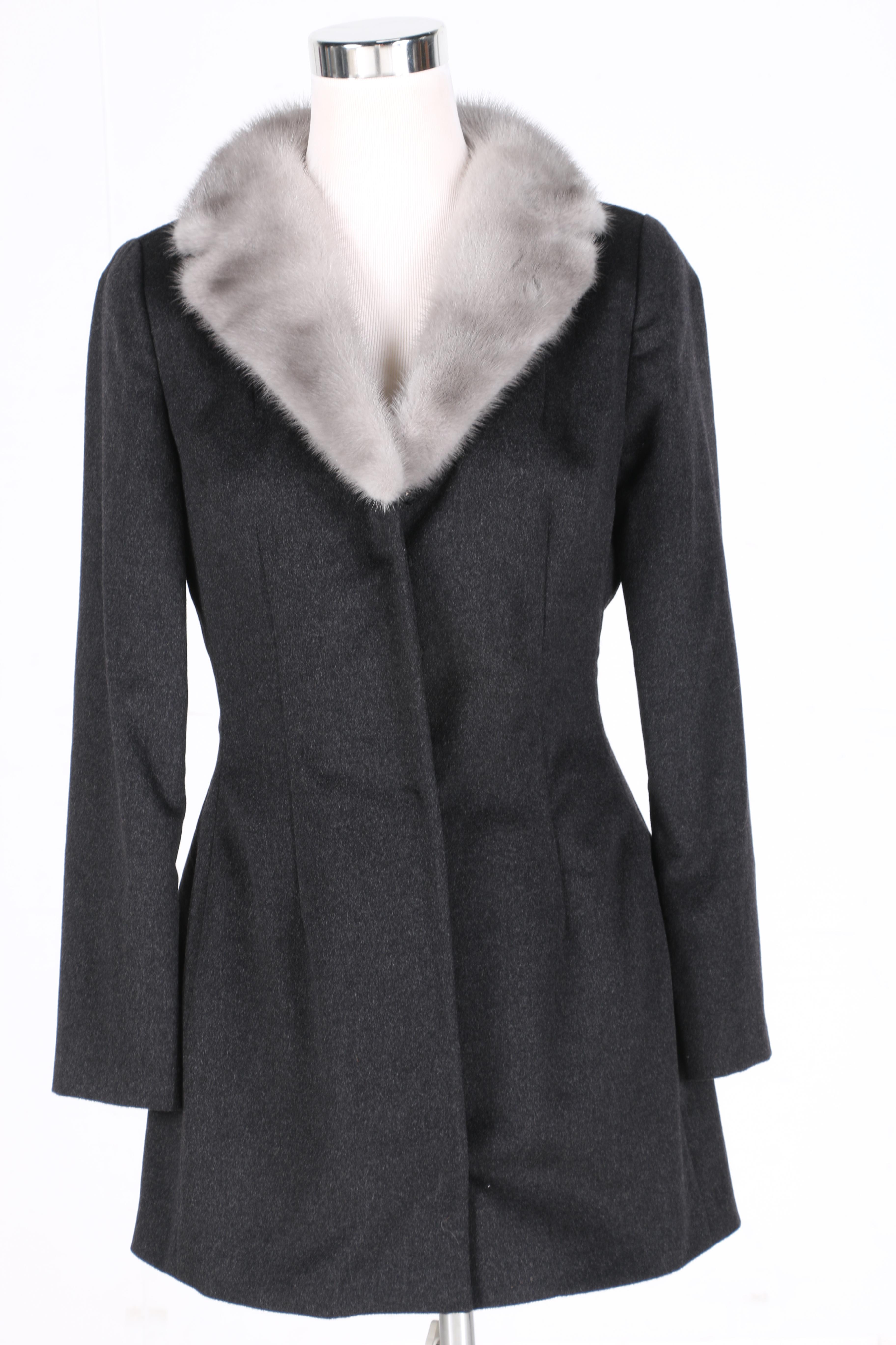 Dolce & Gabbana Wool Dress Set With Mink Trim
