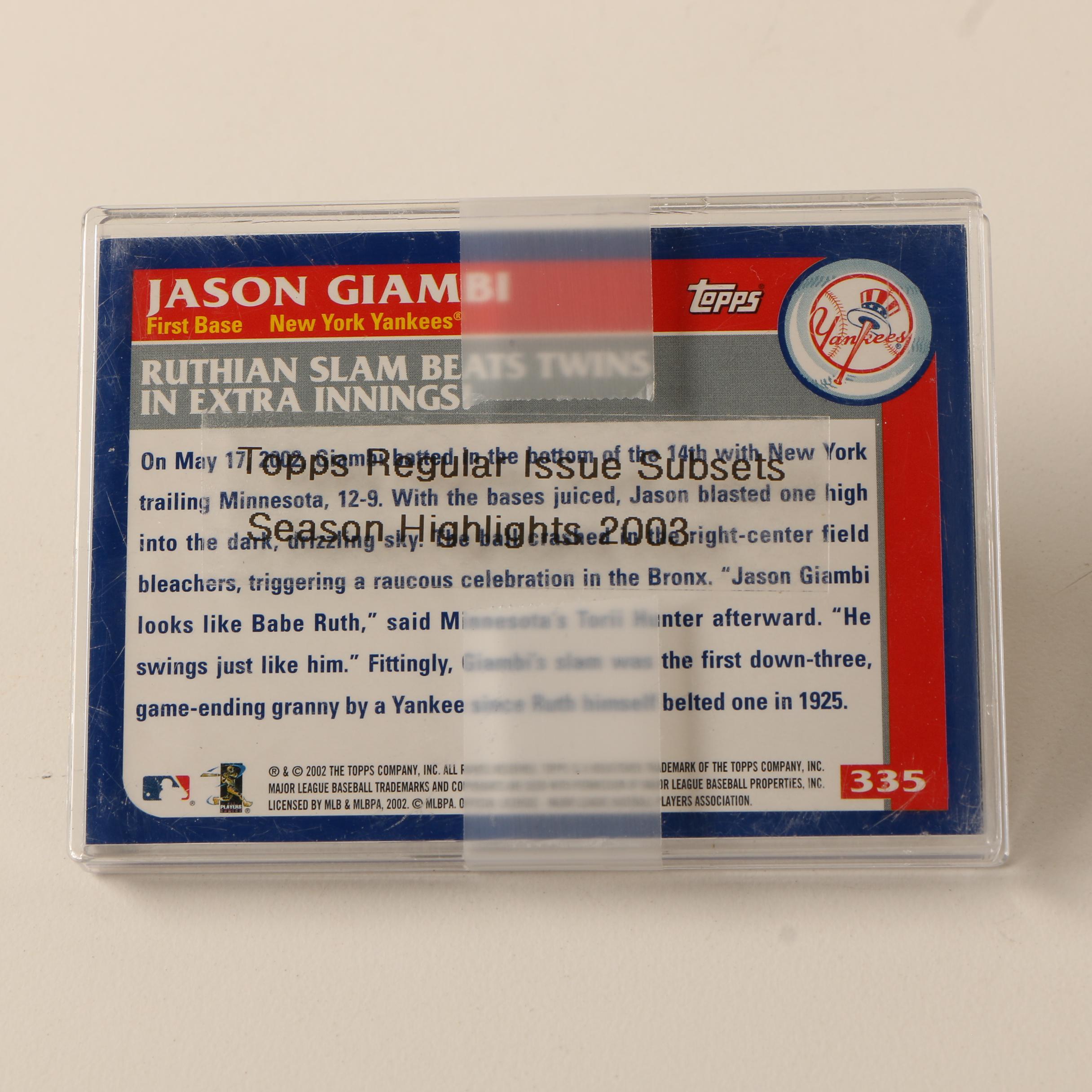 Collection of 1990s and 2000s Topps Baseball Cards