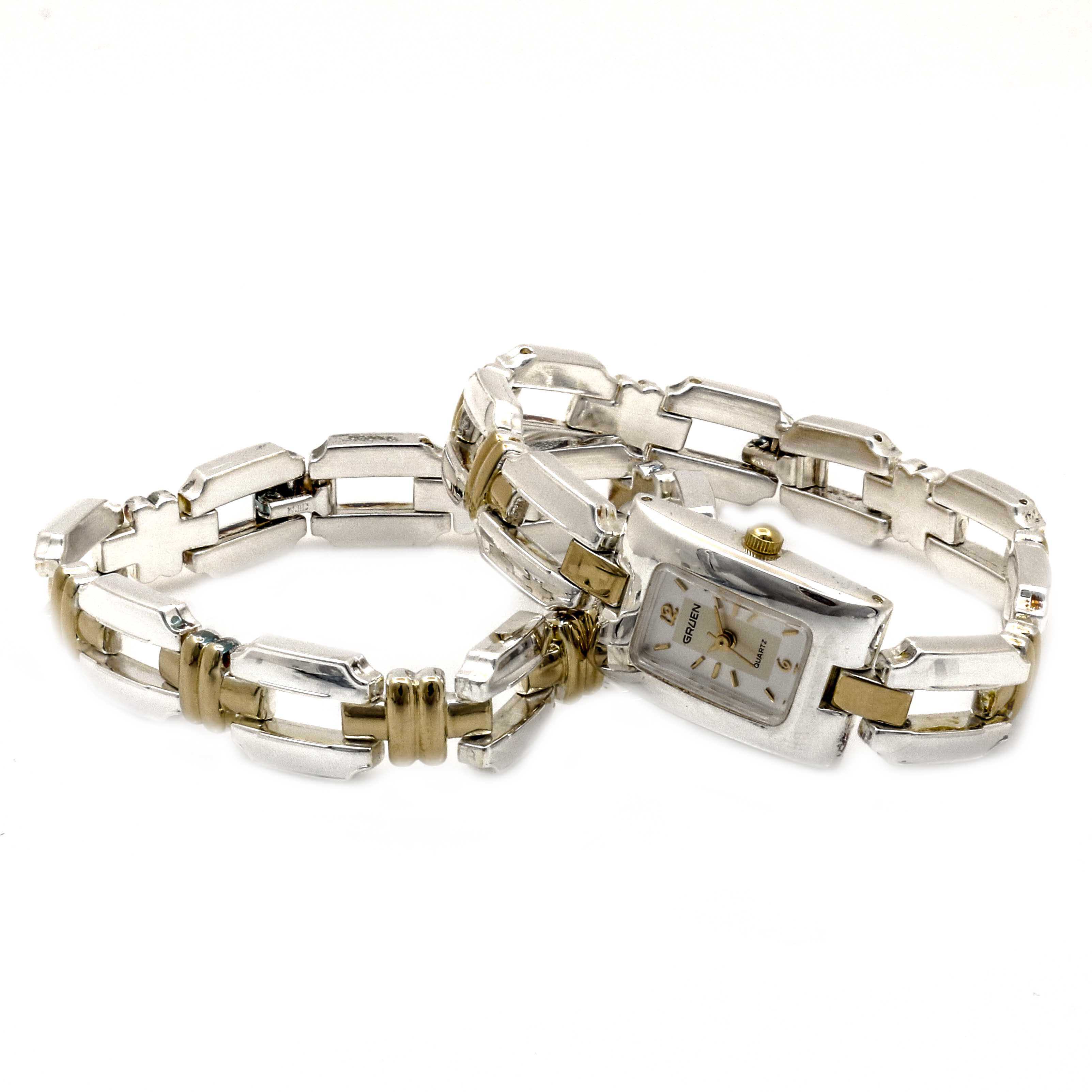 Gruen Quartz Watch and Bracelet