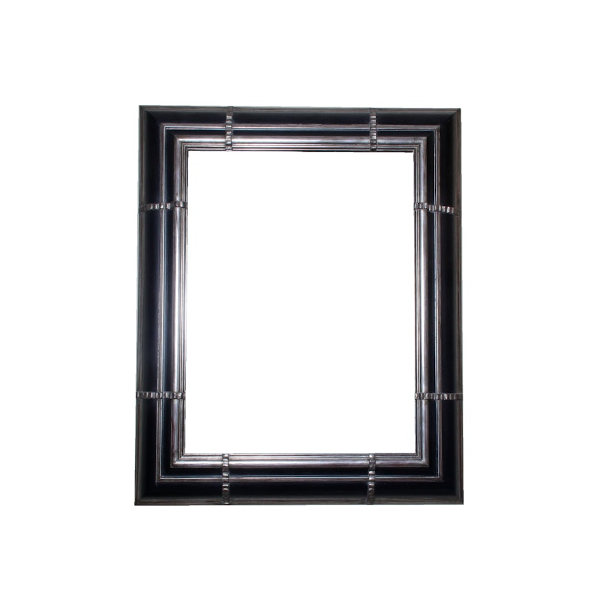 Large Framed and Beveled Wall Mirror