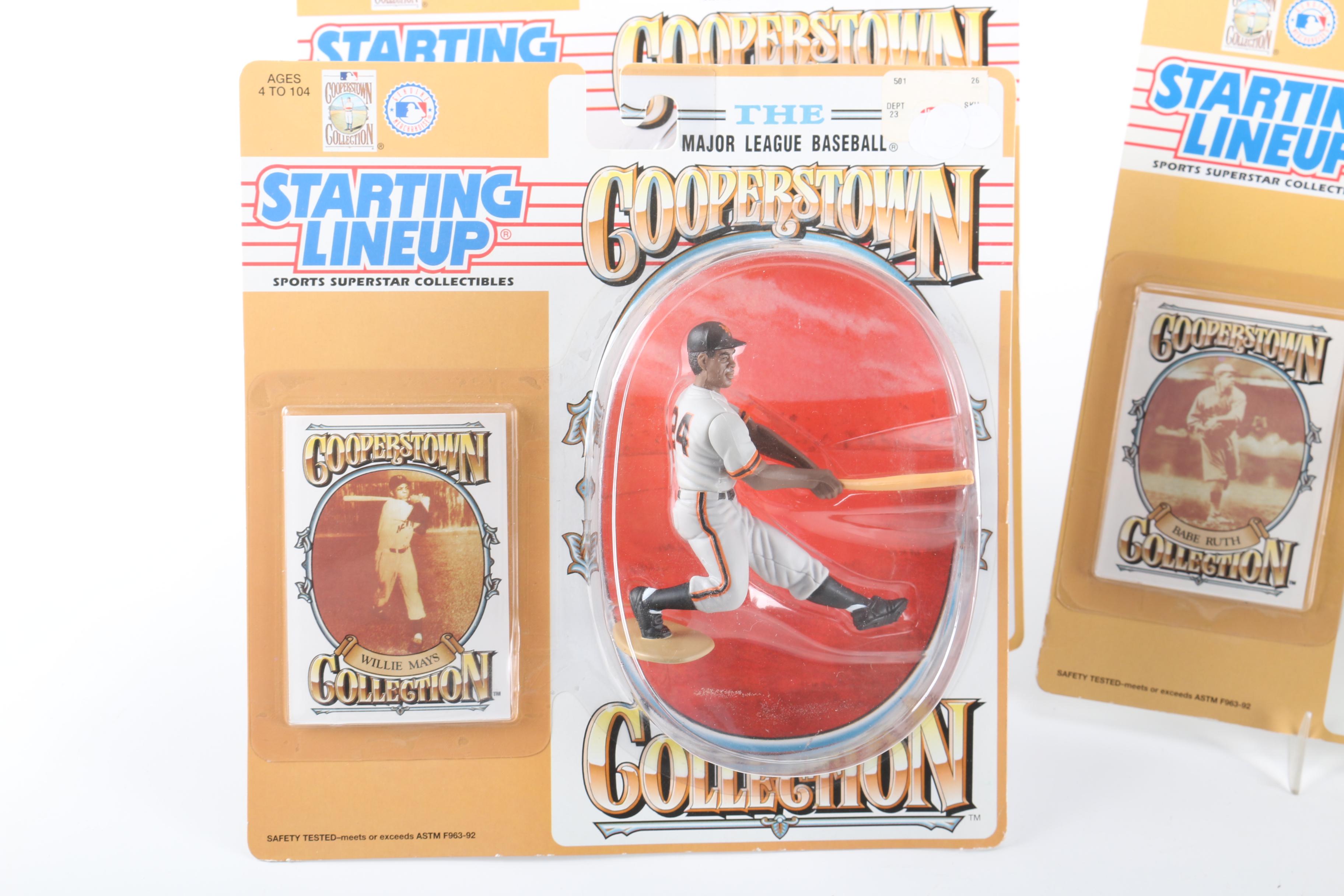 Starting Lineup Cooperstown Collection Baseball Action Figures Including Babe Ruth