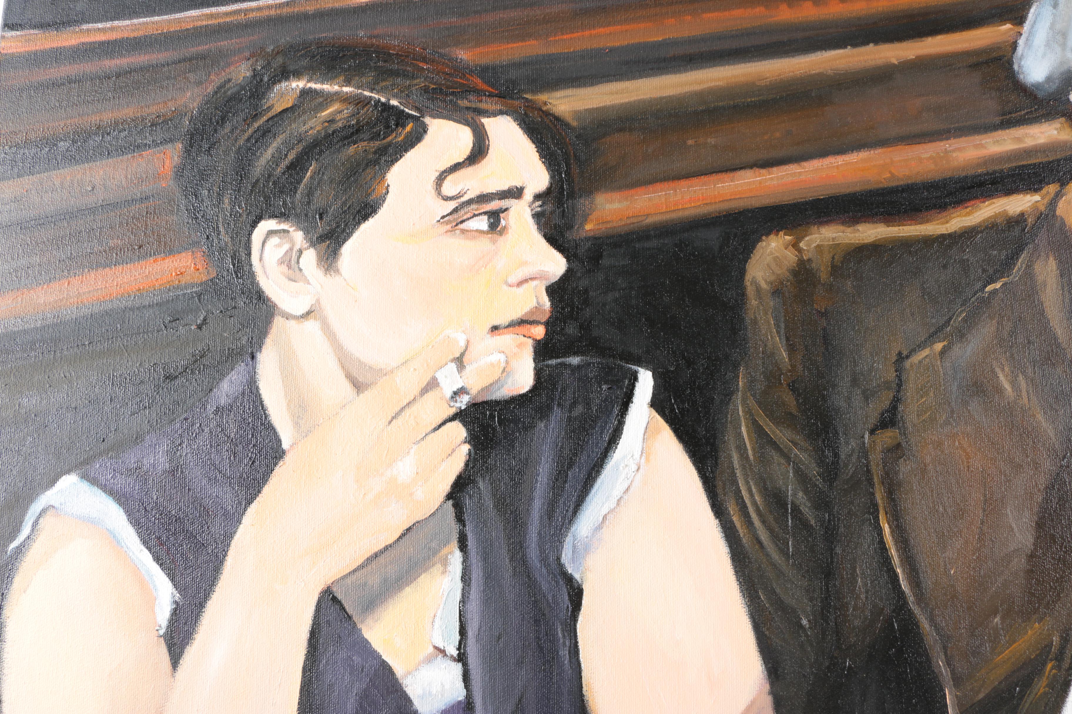 Ronald Fritkin Oil Painting "The Conversation"