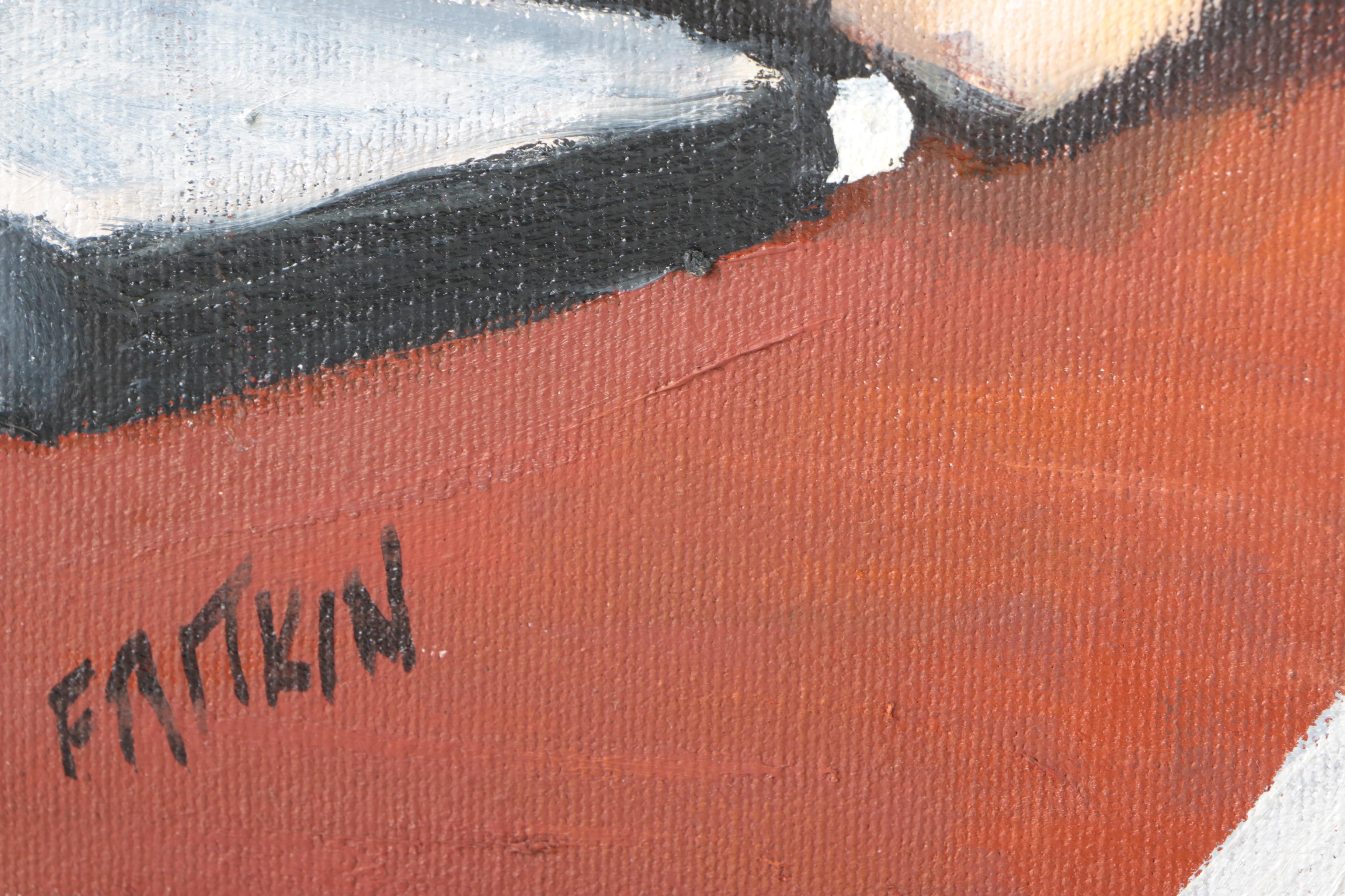 Ronald Fritkin Oil Painting "The Conversation"