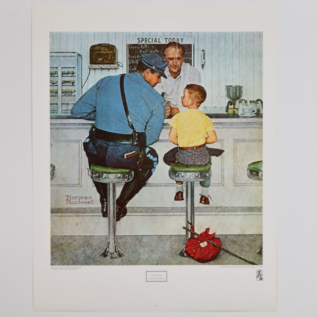 Offset Lithograph of "The Runaway" After Norman Rockwell