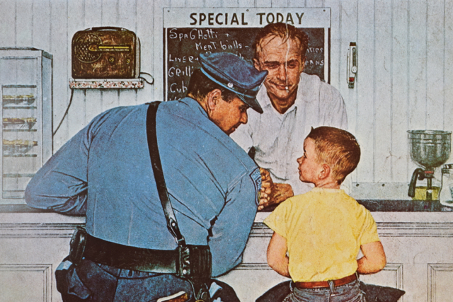 Offset Lithograph of "The Runaway" After Norman Rockwell