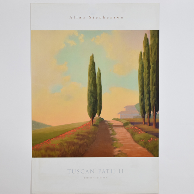 Offset Lithograph of "Tuscan Path II" after Allan Stephenson