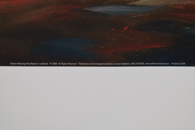 Offset Lithograph of "Harbor Morning" after Roberto Lombardi