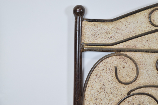 Vintage Metalwork and Terracotta Headboard