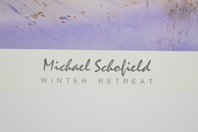 Offset Lithograph of "Winter Retreat" by Michael Schofield